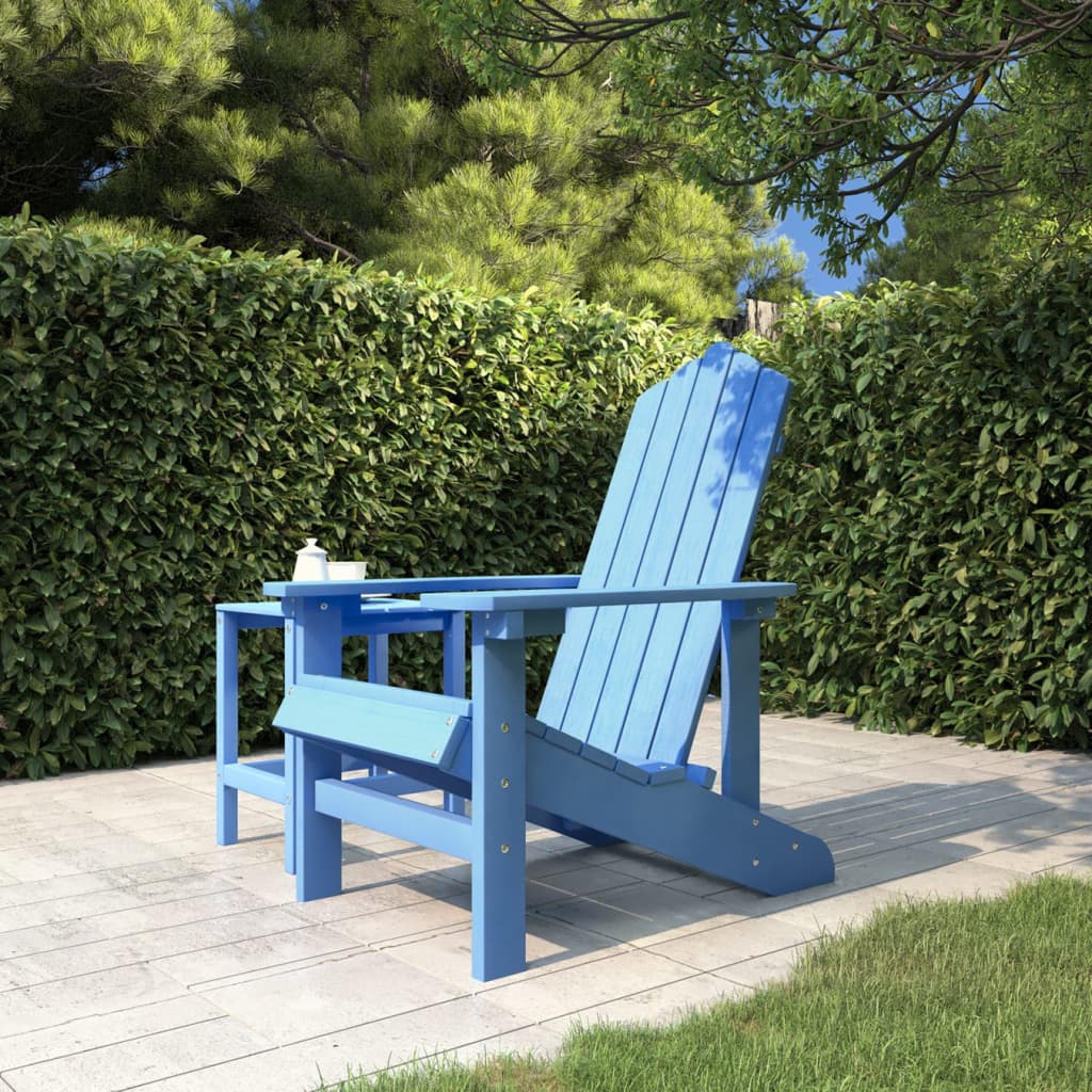 Chaise de jardin Adirondack avec table en PEHD