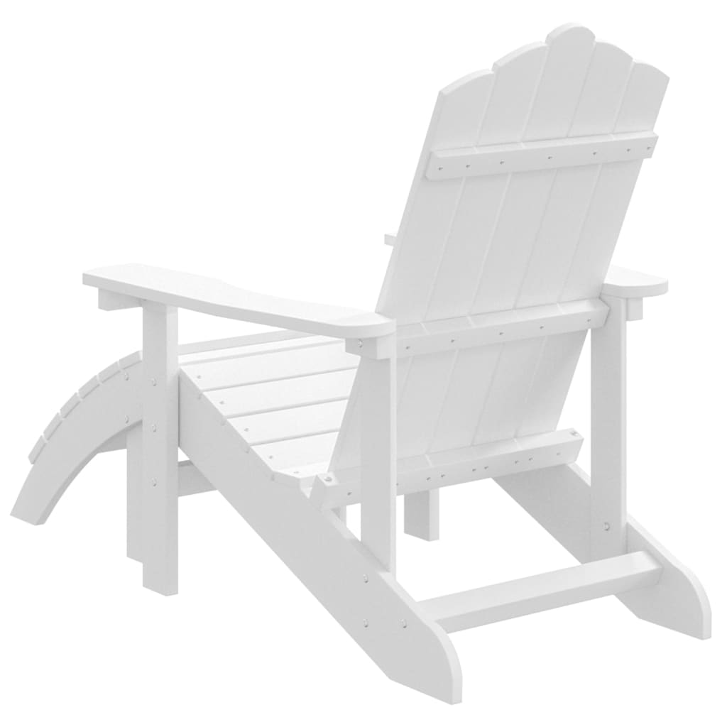 Tuinstoel Adirondack met voetenbank tafel HDPE antracietkleurig