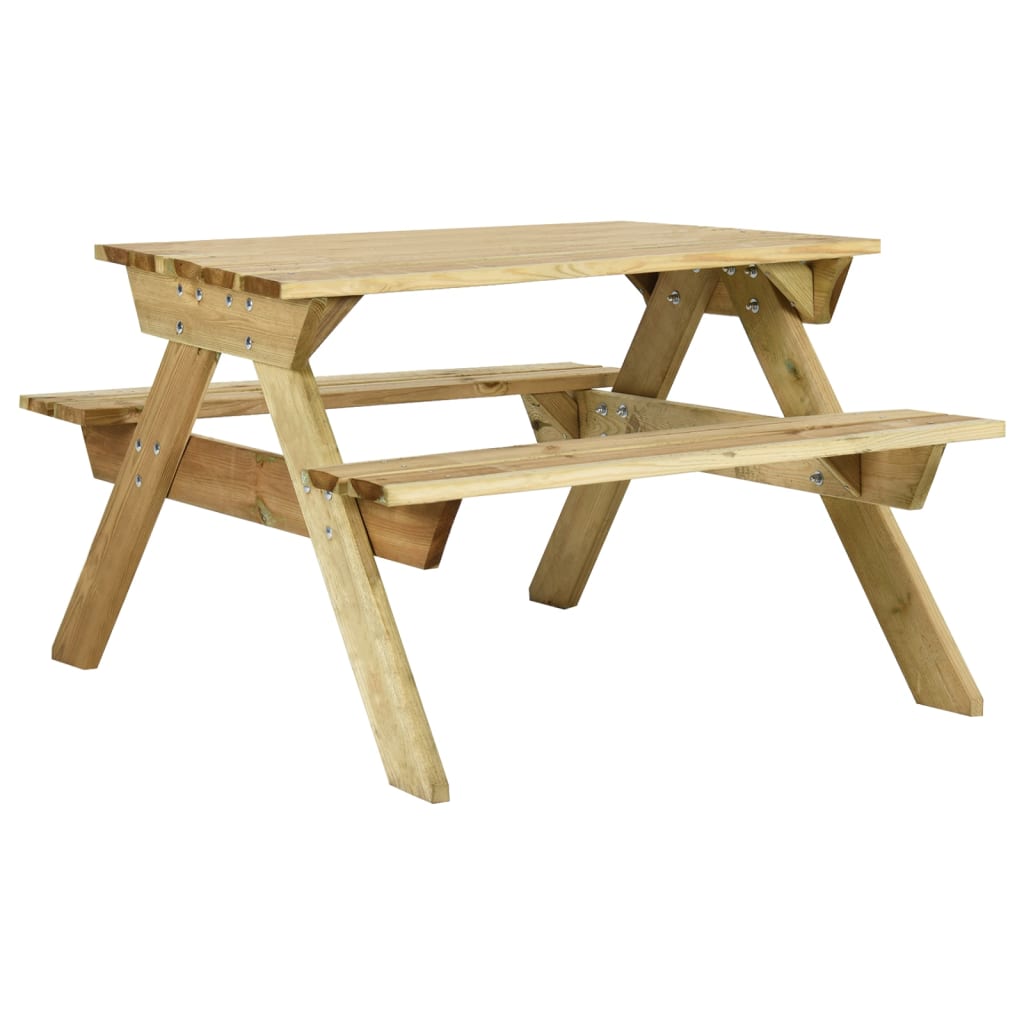 Picknicktafel met banken 220x122x72 cm geïmpregneerd grenenhout