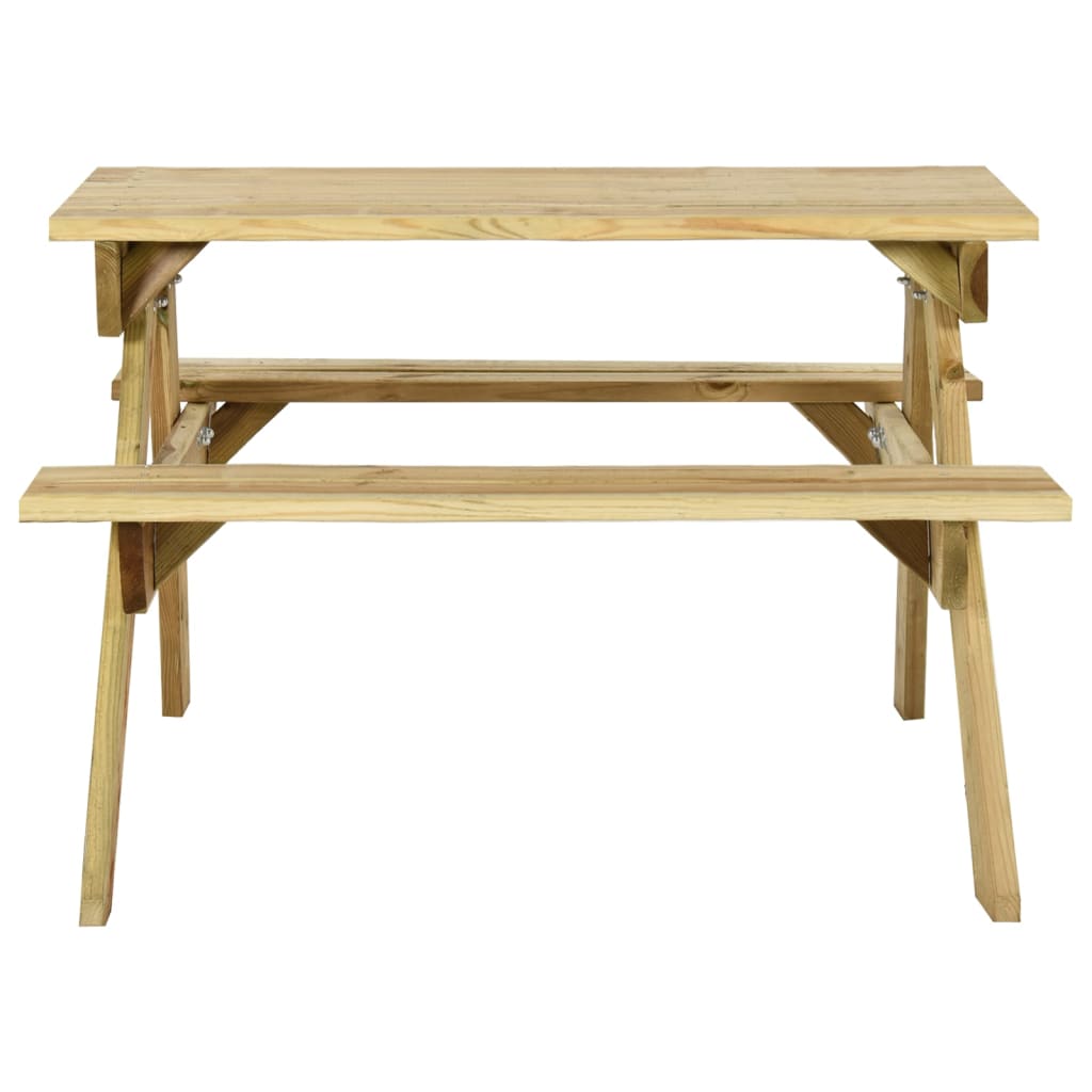 Table de pique-nique avec bancs 220x122x72 cm bois de pin imprégné