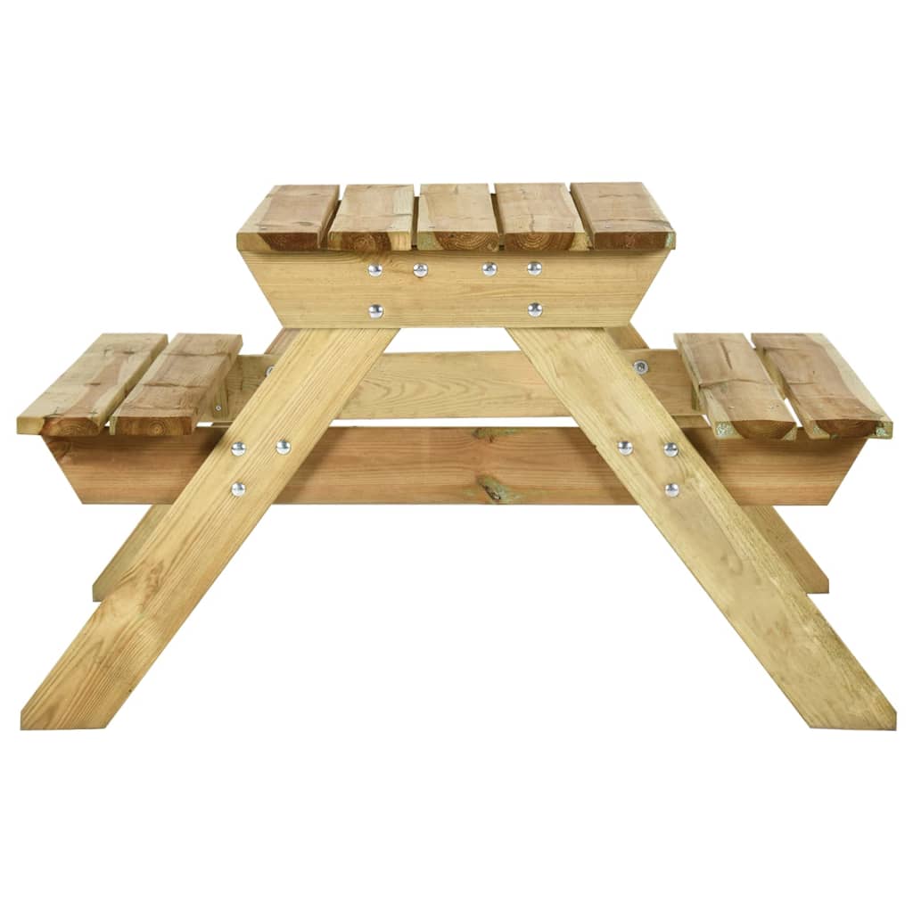 Table de pique-nique avec bancs 220x122x72 cm bois de pin imprégné