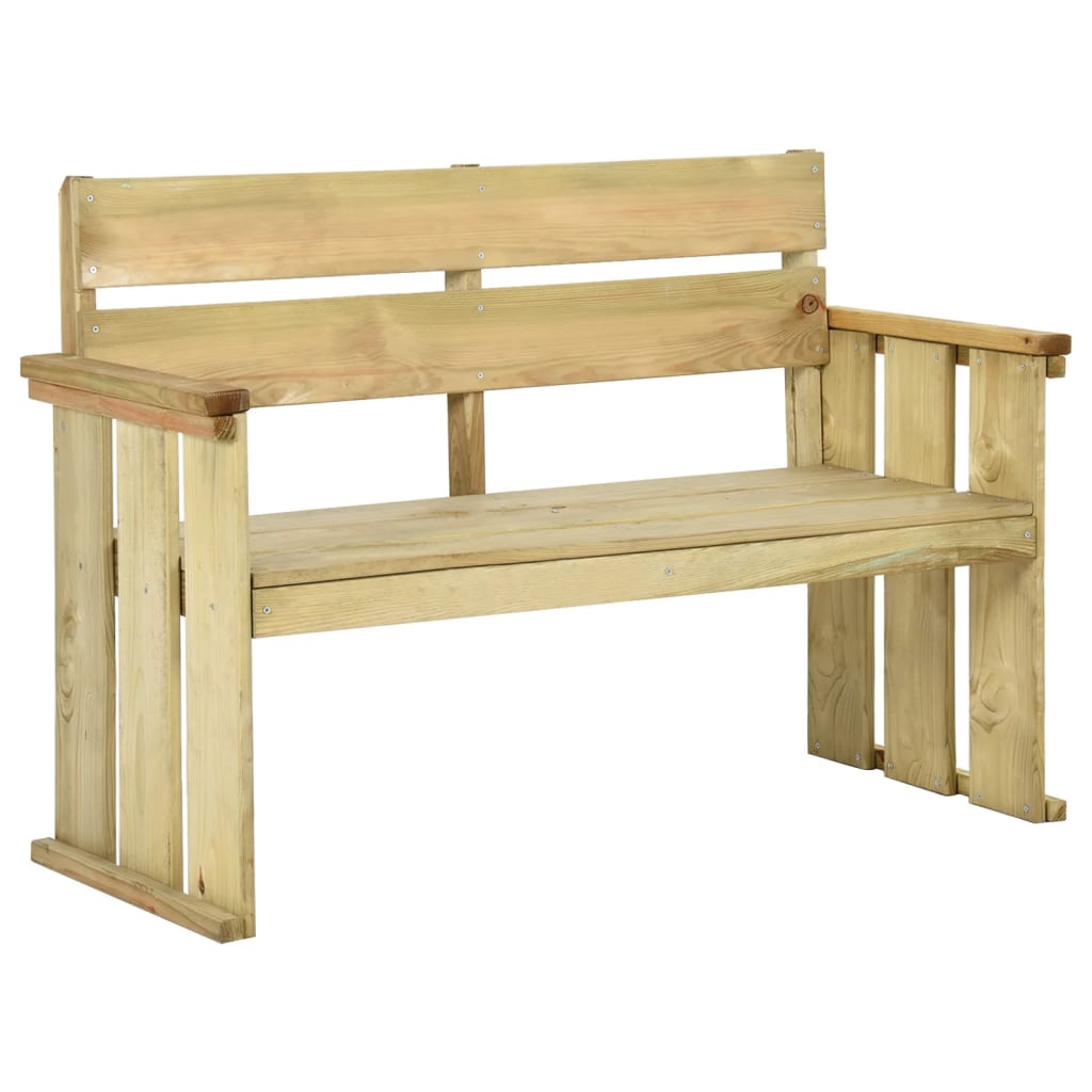 Banc de jardin 121 cm en bois de pin imprégné