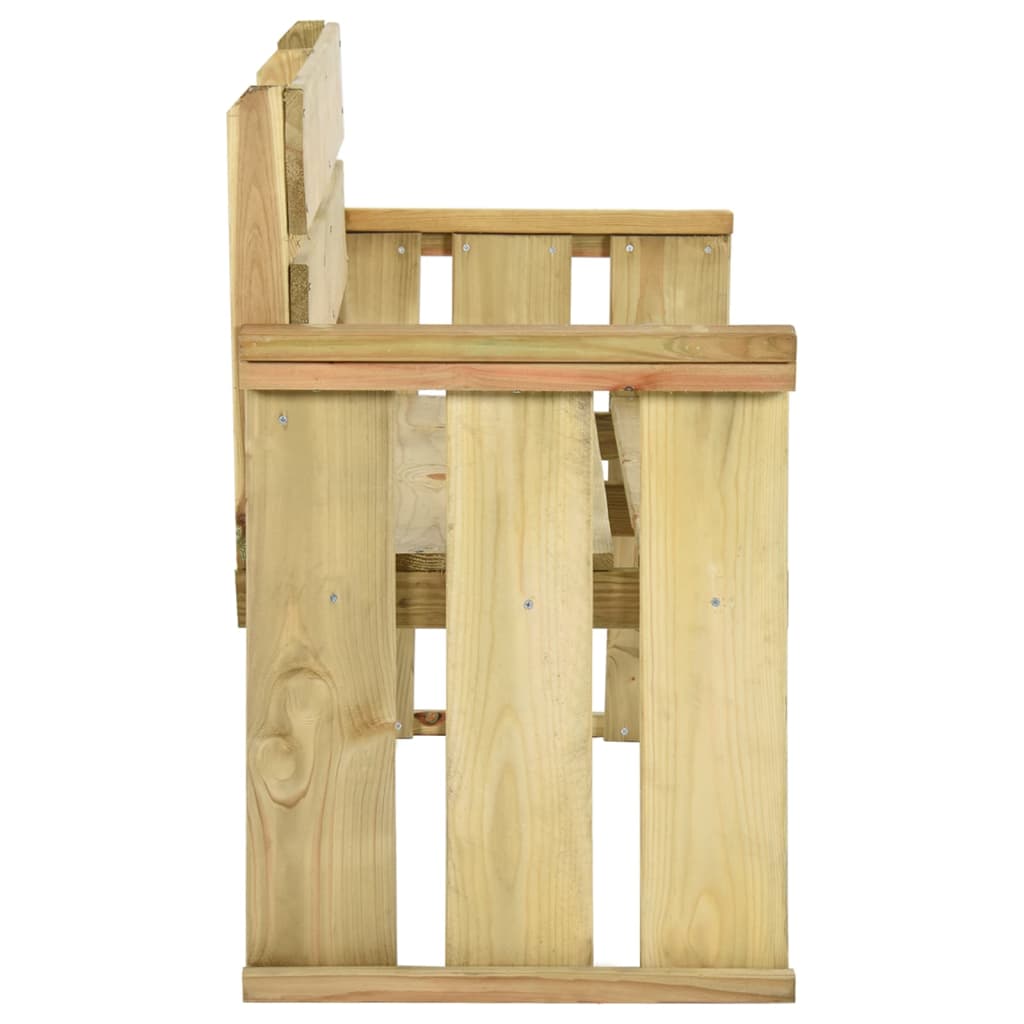 Banc de jardin 121 cm en bois de pin imprégné