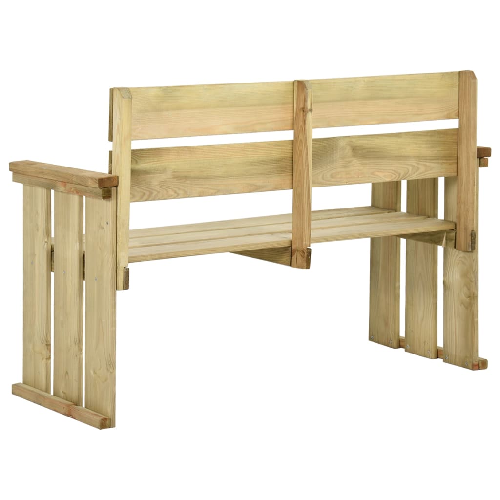 Banc de jardin 121 cm en bois de pin imprégné