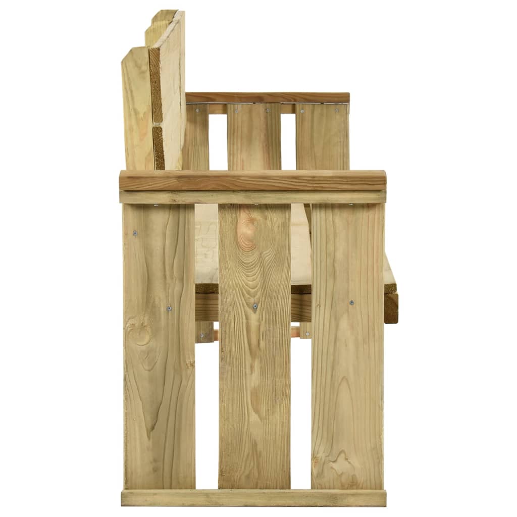 Banc de jardin 121 cm en bois de pin imprégné