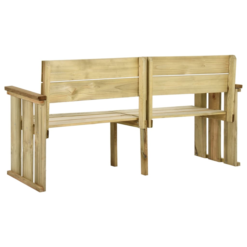 Banc de jardin 121 cm en bois de pin imprégné