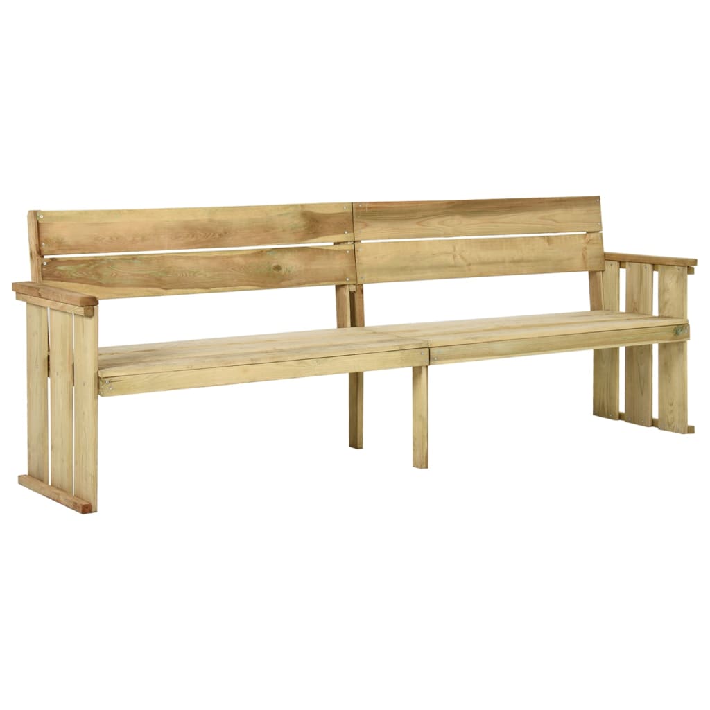 Banc de jardin 121 cm en bois de pin imprégné