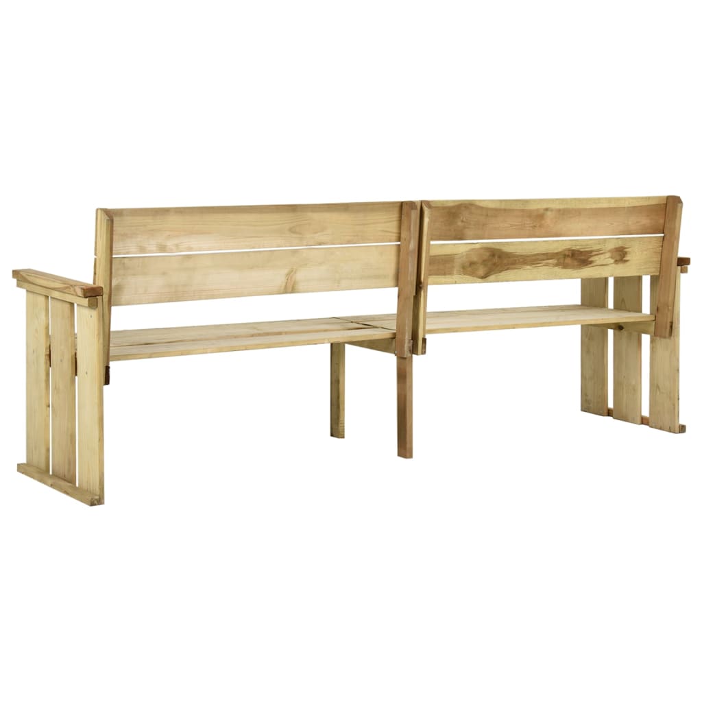 Banc de jardin 121 cm en bois de pin imprégné