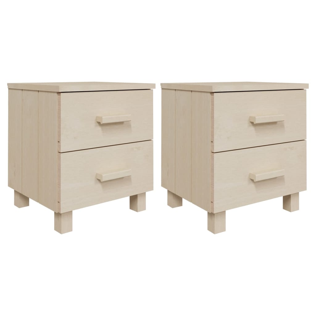 Tables de chevet HAMAR 2 pcs 40x35x44,5 cm bois de pin