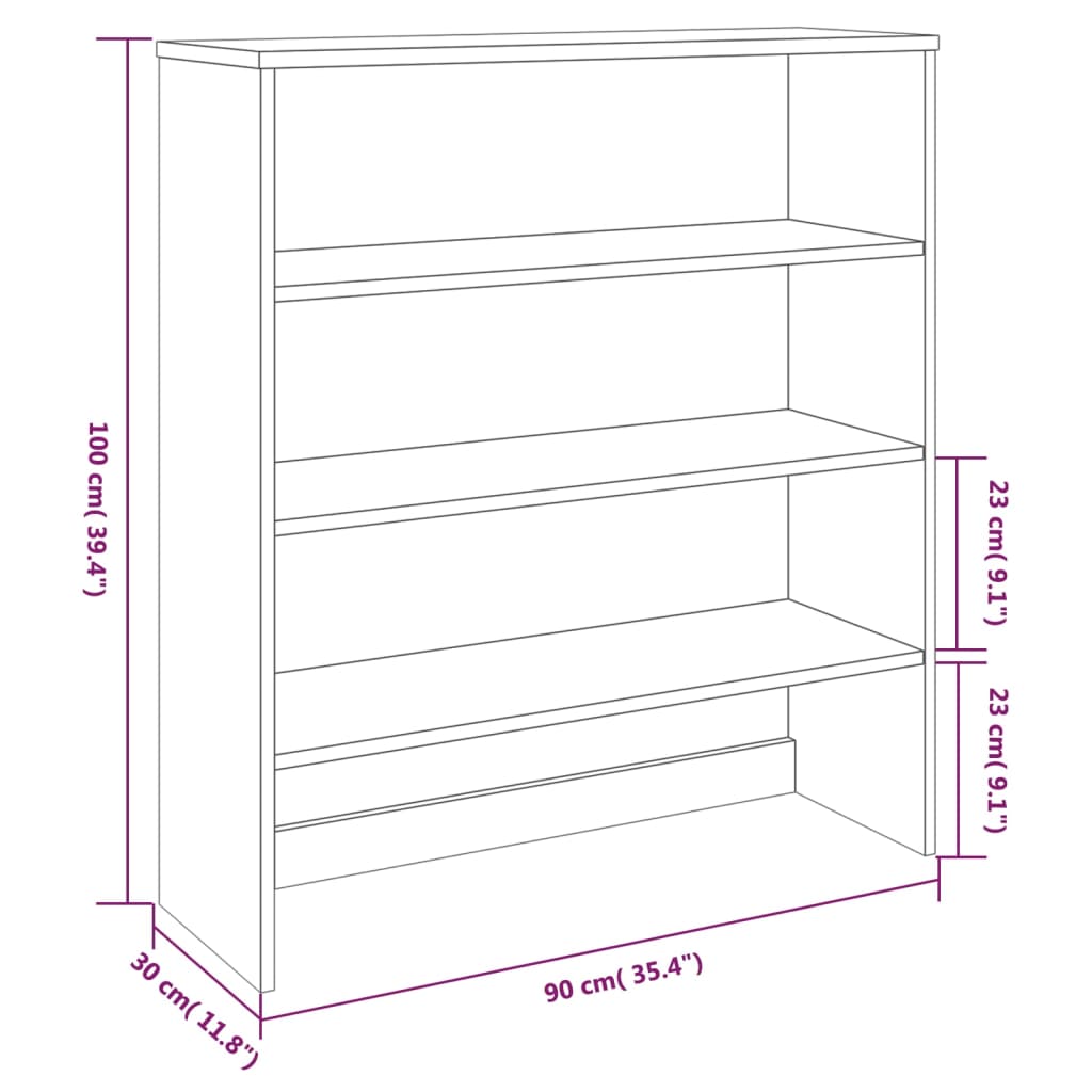 Opzetkast HAMAR 90x30x100 cm massief grenenhout