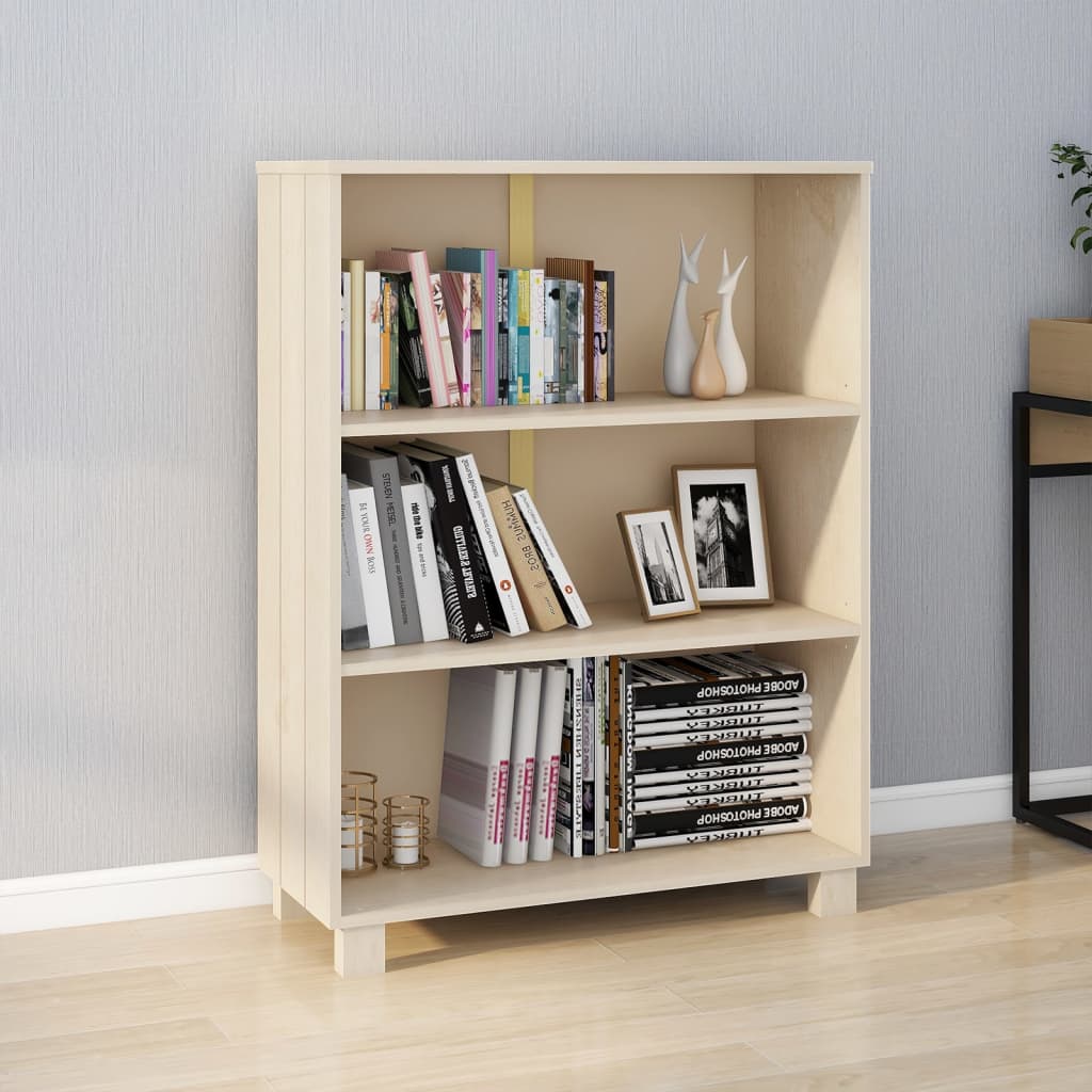 Boekenkast HAMAR 85x35x112 cm massief grenenhout