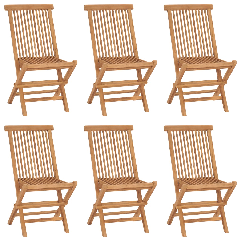 Chaises de jardin 4 pcs pliables en bois de teck massif