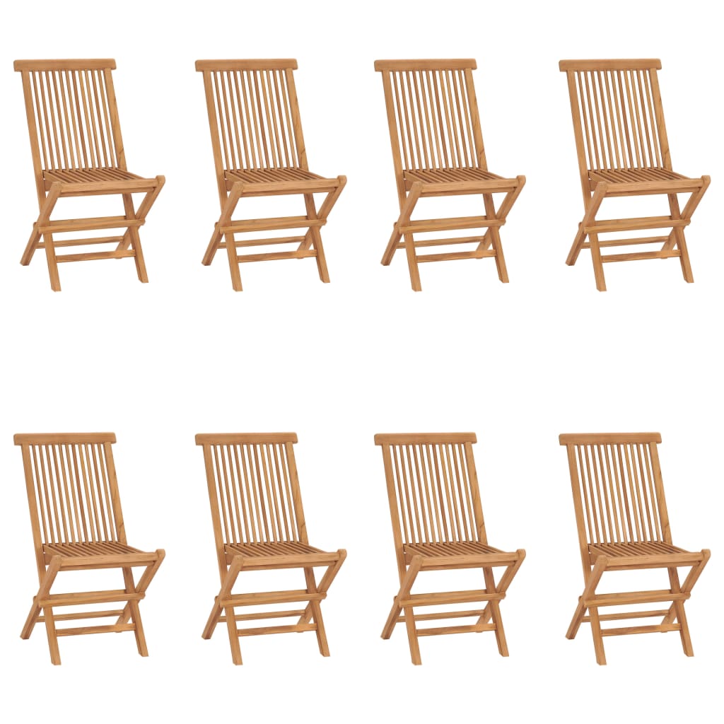 Chaises de jardin 4 pcs pliables en bois de teck massif