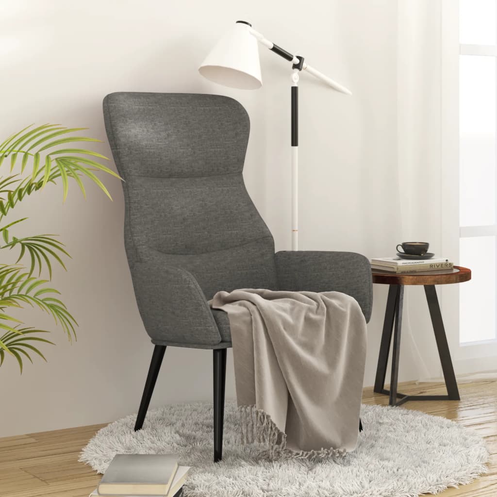 Fauteuil relax tissu gris clair