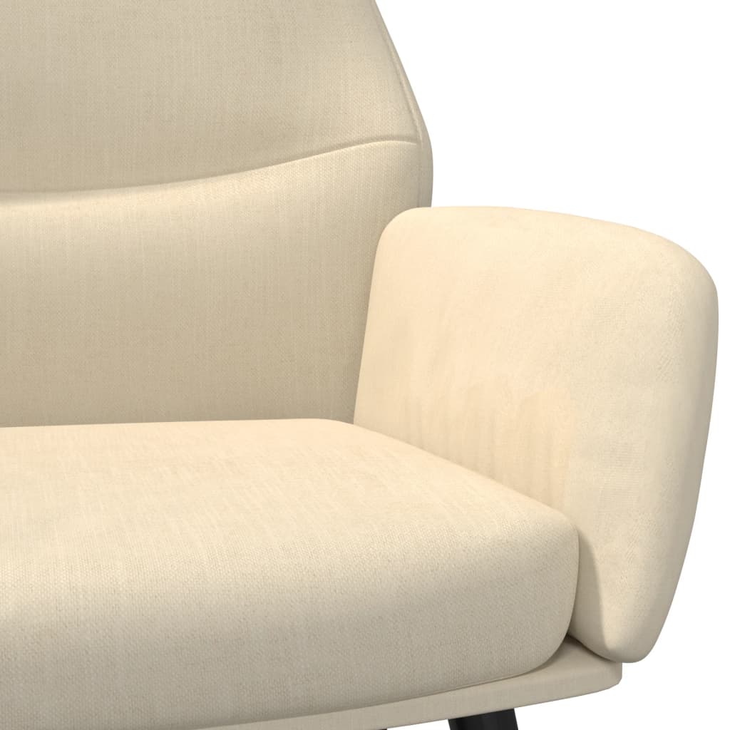 Fauteuil relax avec repose-pieds en tissu