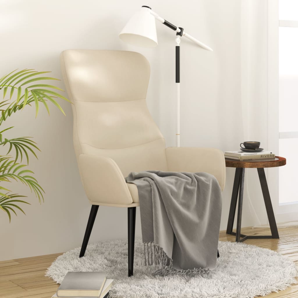 Fauteuil relax avec repose-pieds en tissu