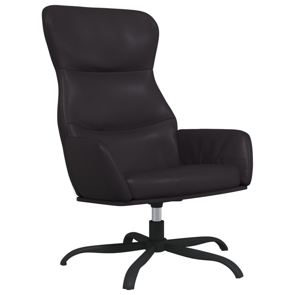 Fauteuil relax simili cuir noir