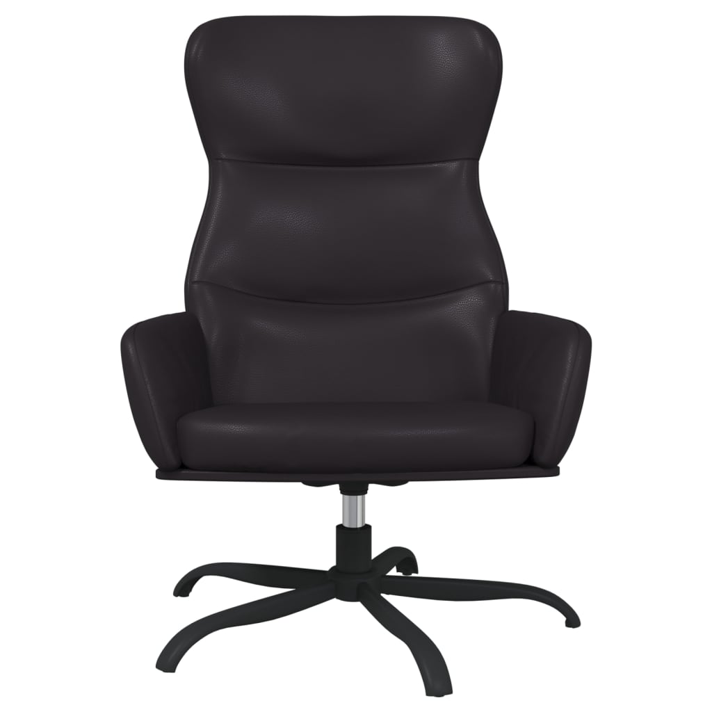 Fauteuil relax simili cuir noir