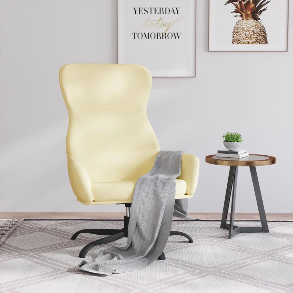 Fauteuil relax simili cuir noir