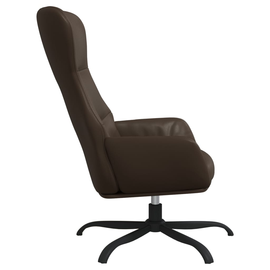 Fauteuil relax simili cuir noir