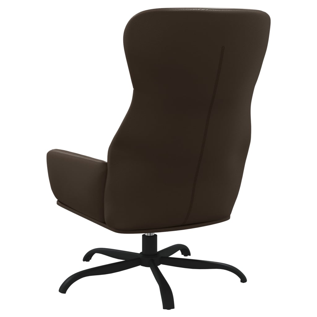 Fauteuil relax simili cuir noir