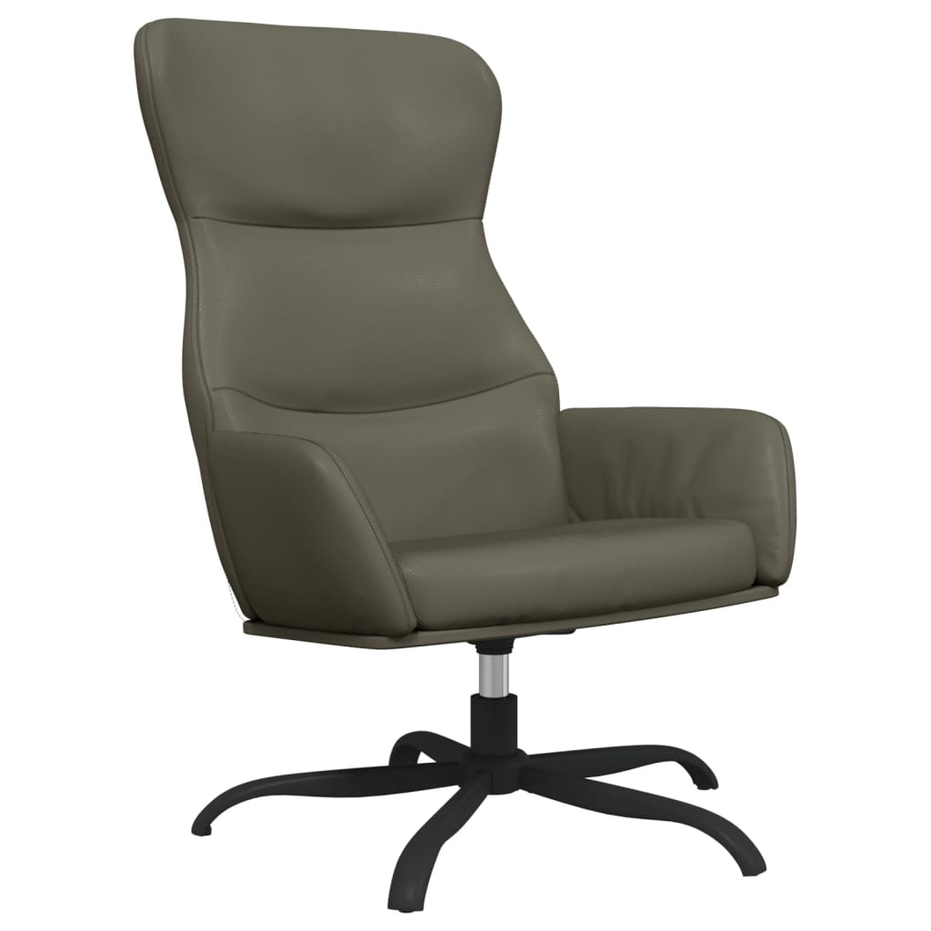 Fauteuil relax simili cuir noir