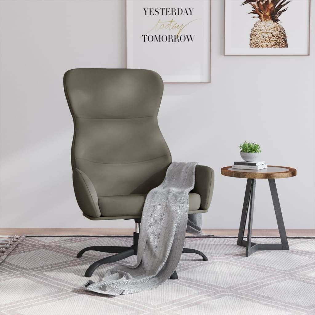 Fauteuil relax simili cuir noir