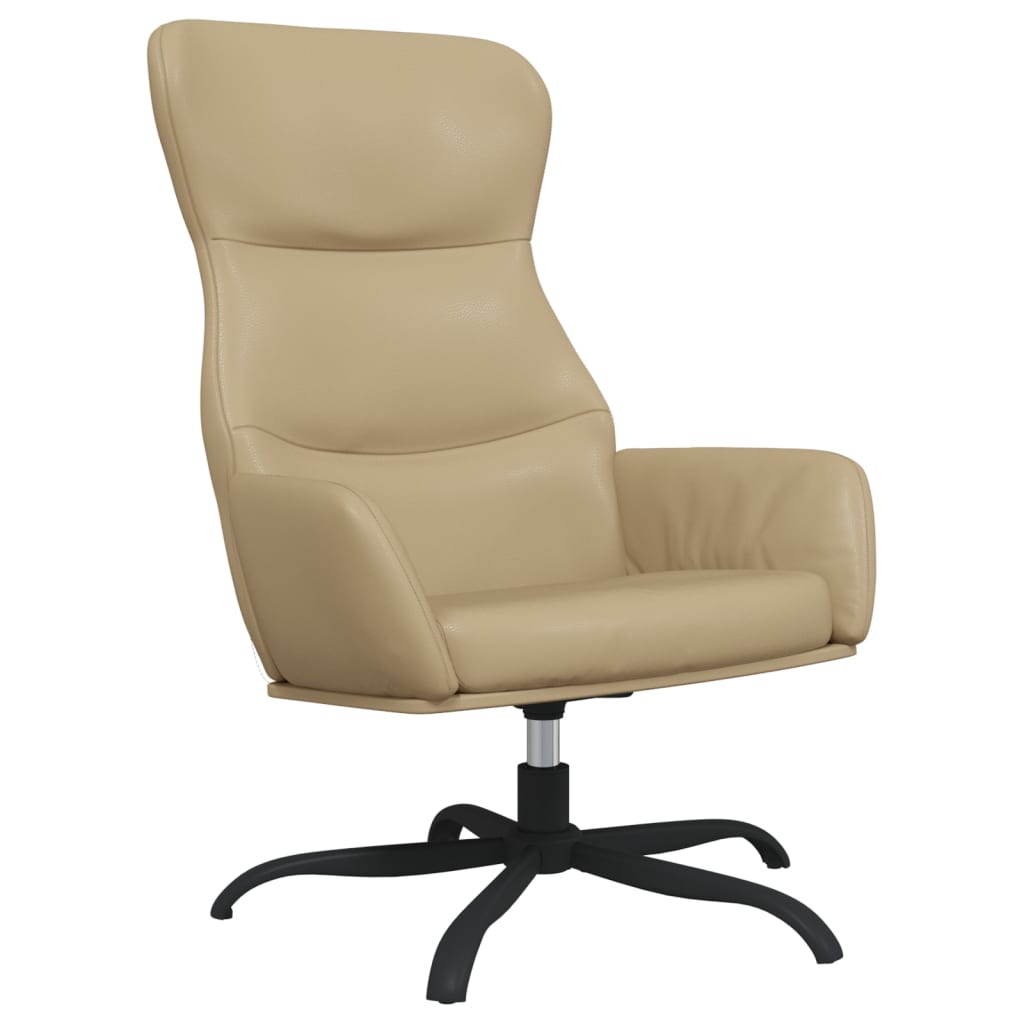 Fauteuil relax simili cuir noir