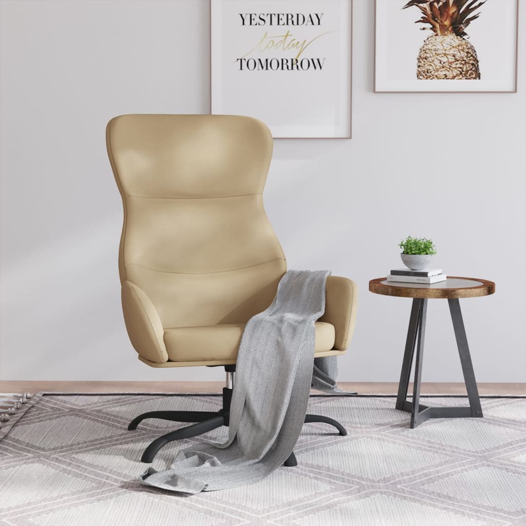 Fauteuil relax simili cuir noir