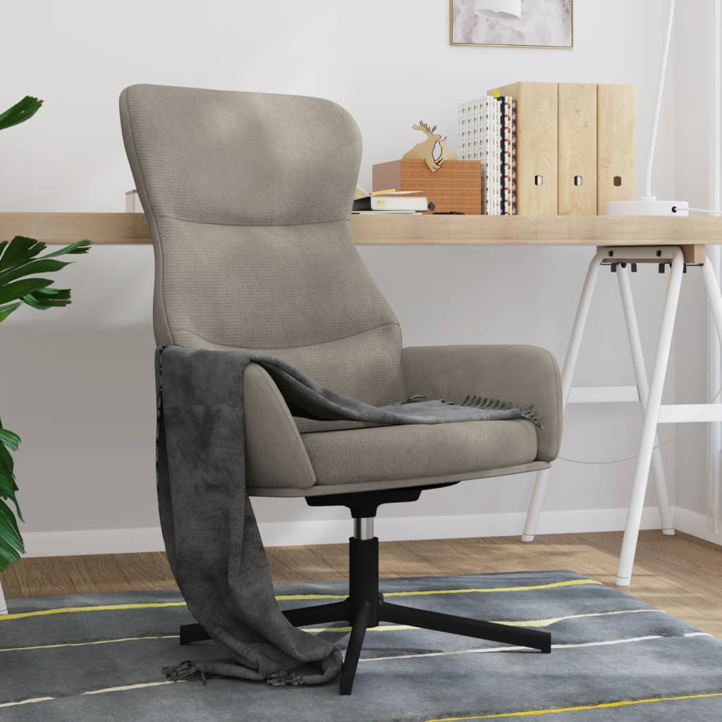 Fauteuil de relaxation avec repose-pieds en velours