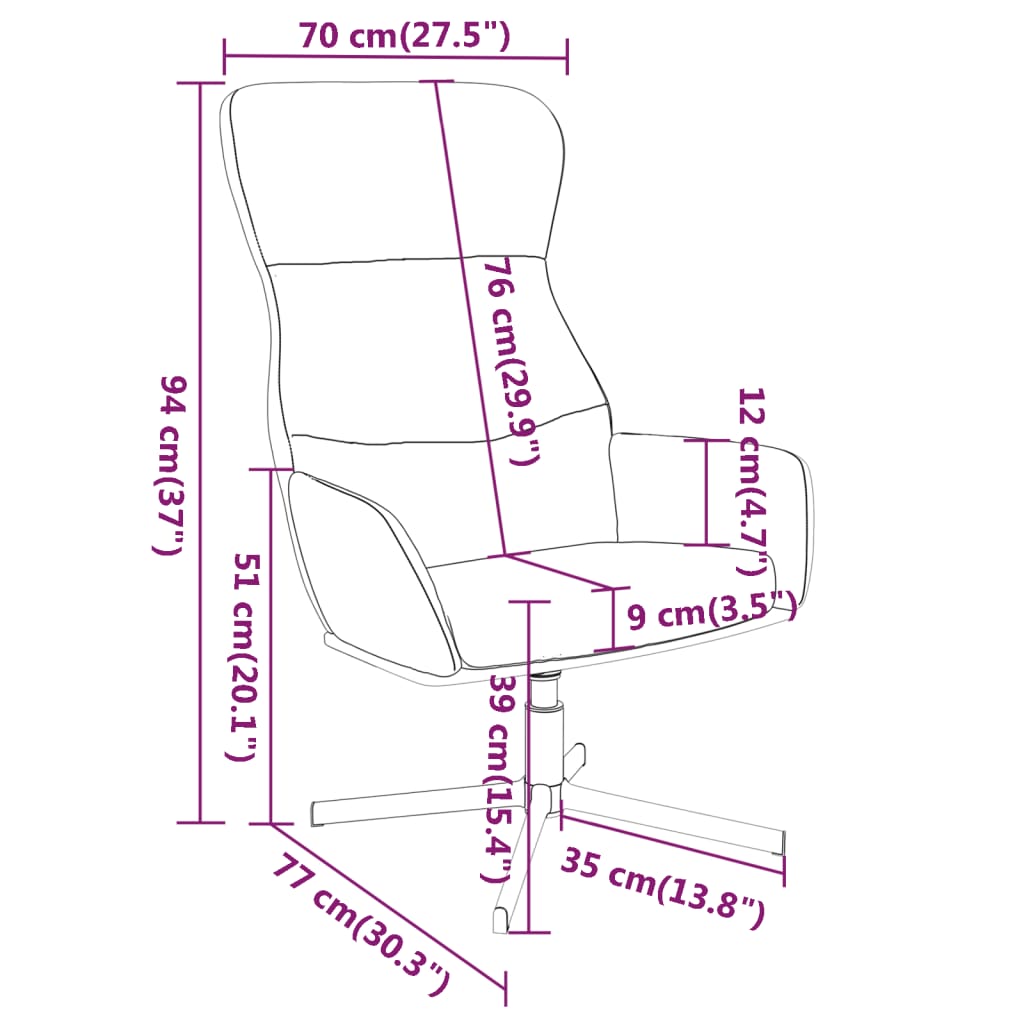 Fauteuil relax avec repose-pieds en velours