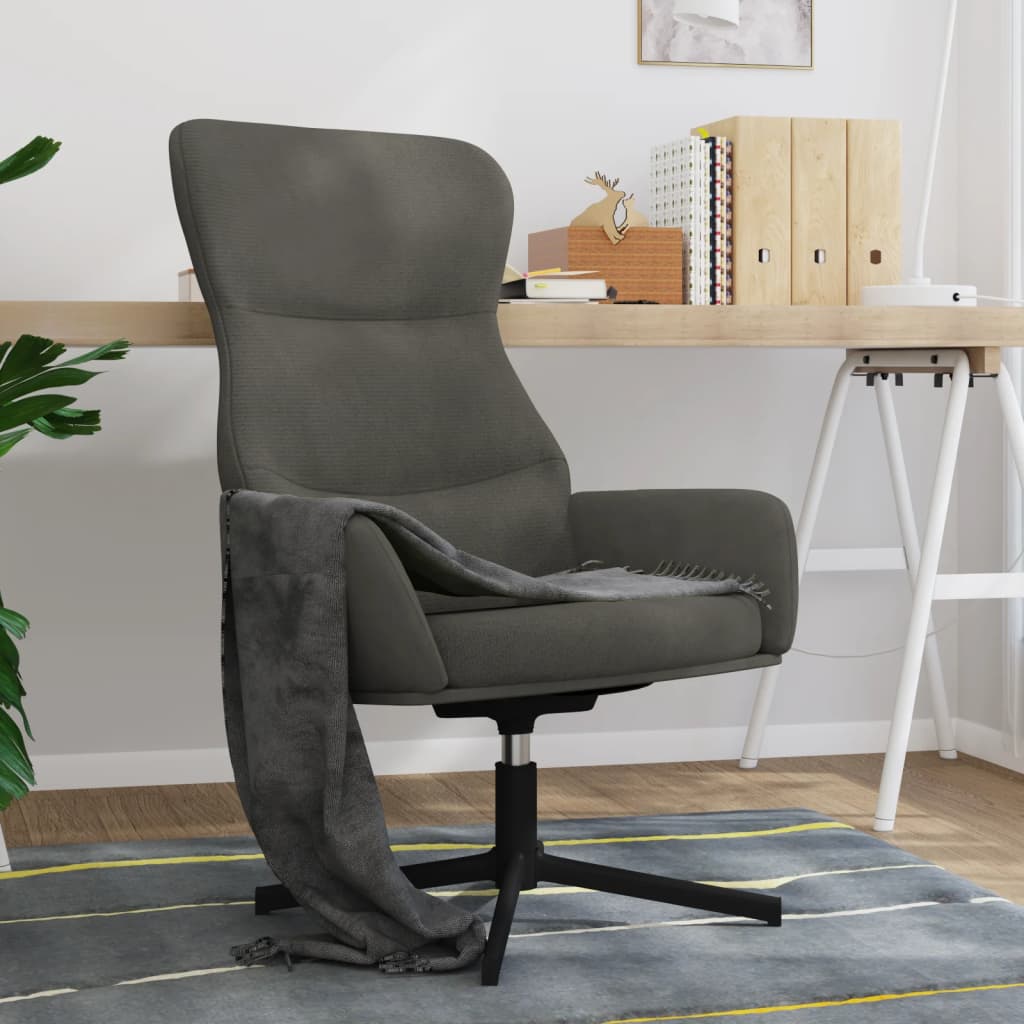 Fauteuil de relaxation avec repose-pieds en velours