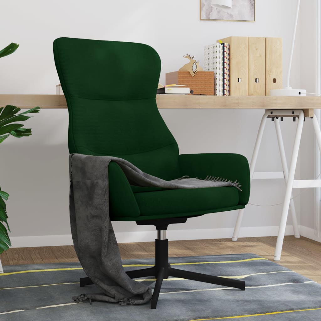 Fauteuil de relaxation avec repose-pieds en velours