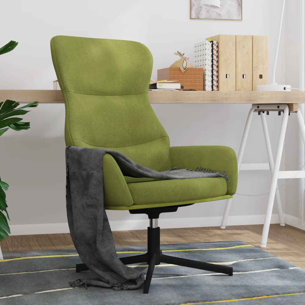 Fauteuil relax avec repose-pieds en velours