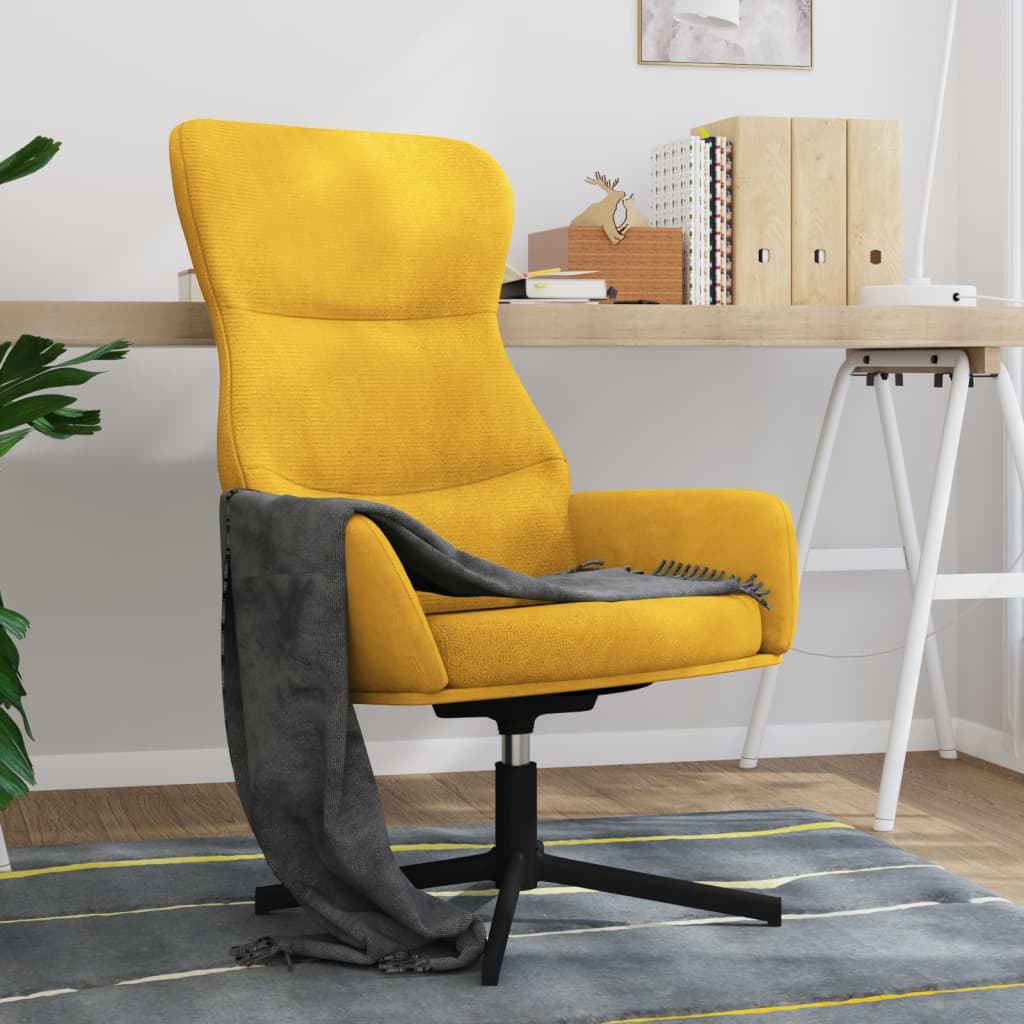 Fauteuil de relaxation avec repose-pieds en velours