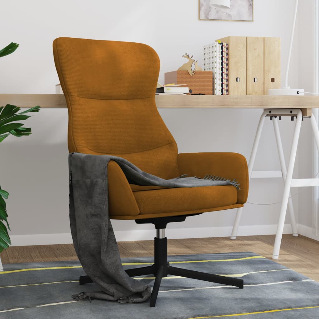 Fauteuil de relaxation avec repose-pieds en velours