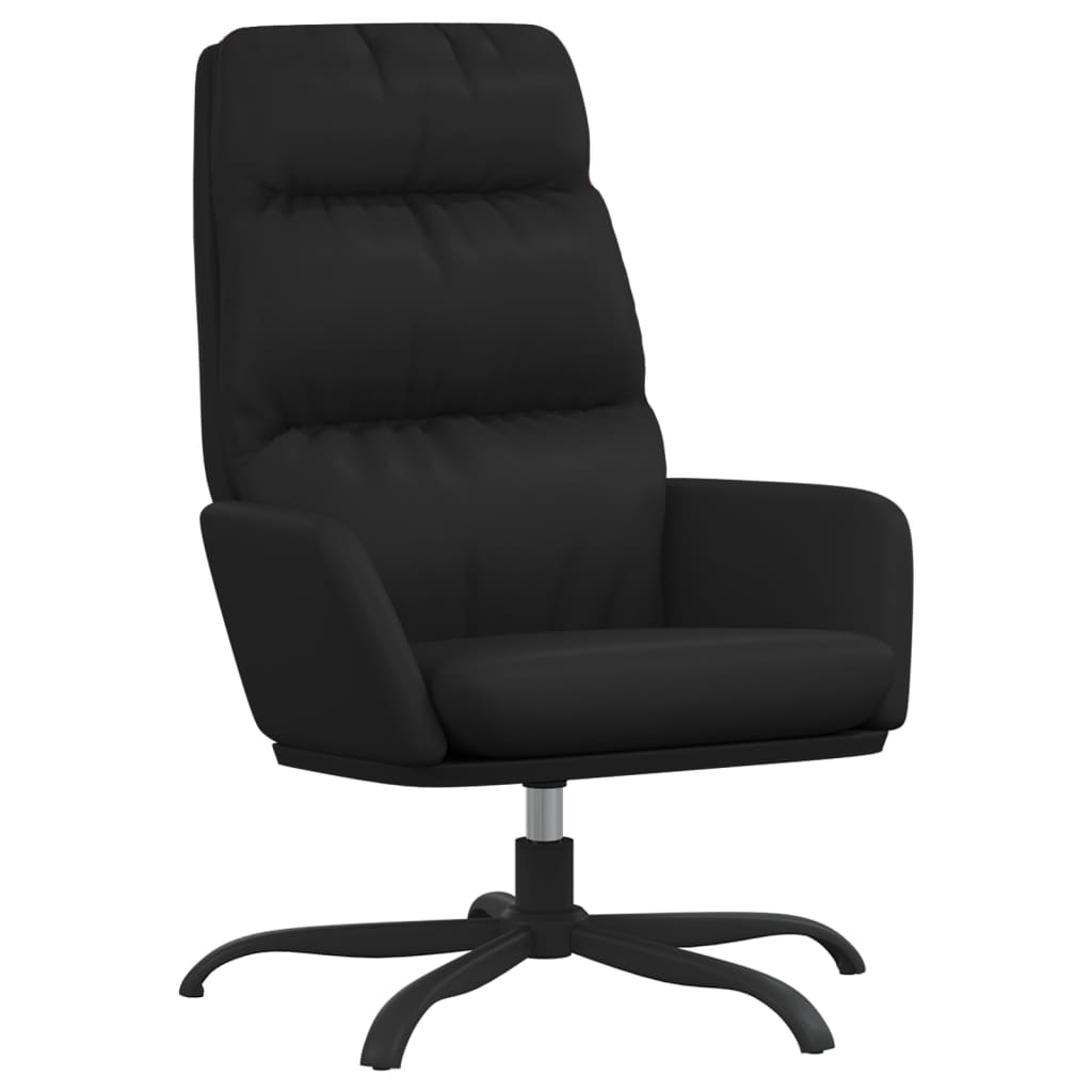 Fauteuil relax simili cuir noir