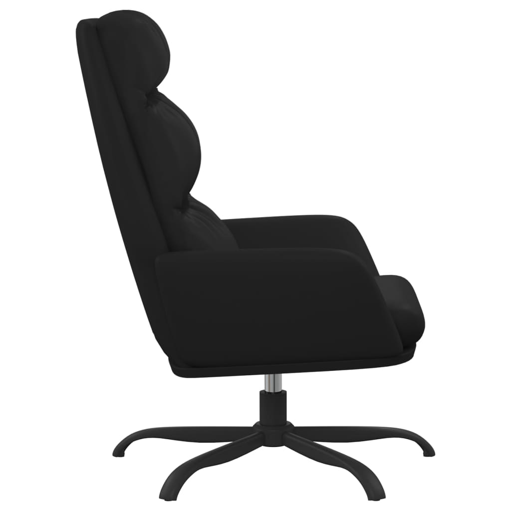 Fauteuil relax simili cuir noir