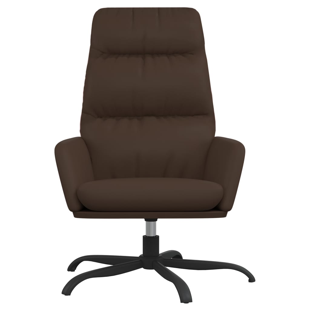 Fauteuil relax simili cuir noir