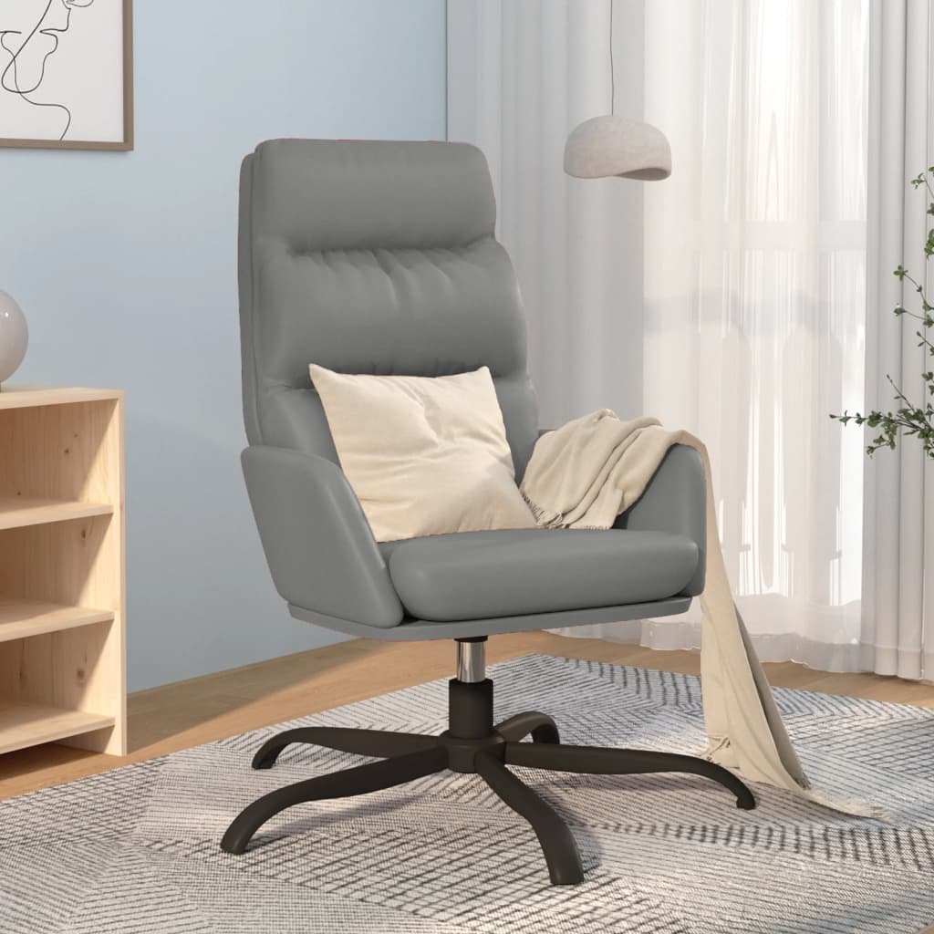 Fauteuil relax simili cuir noir