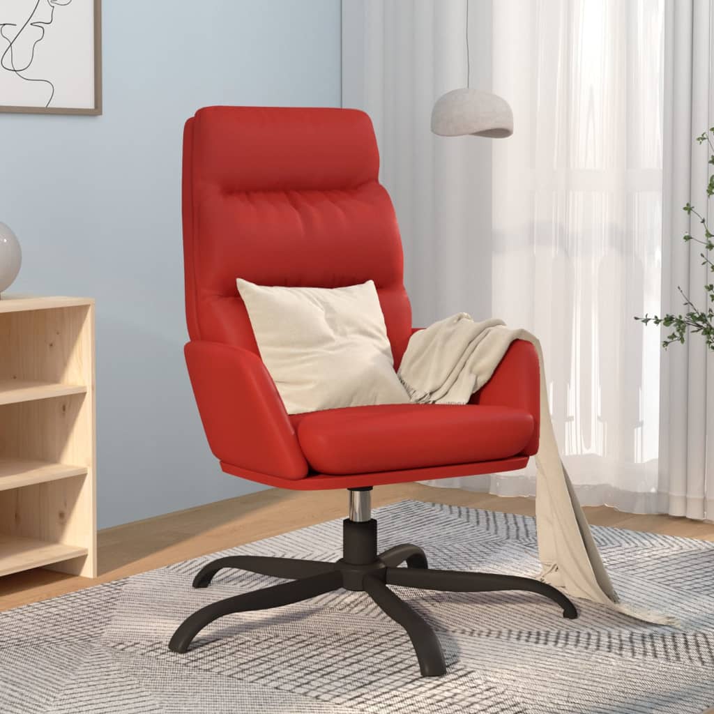 Fauteuil relax simili cuir noir