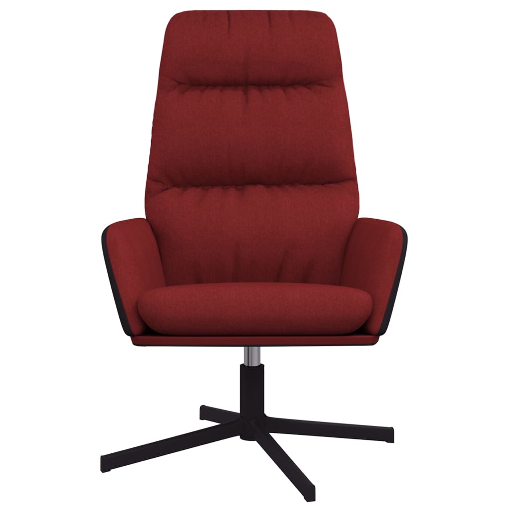 Fauteuil relax tissu rouge vin