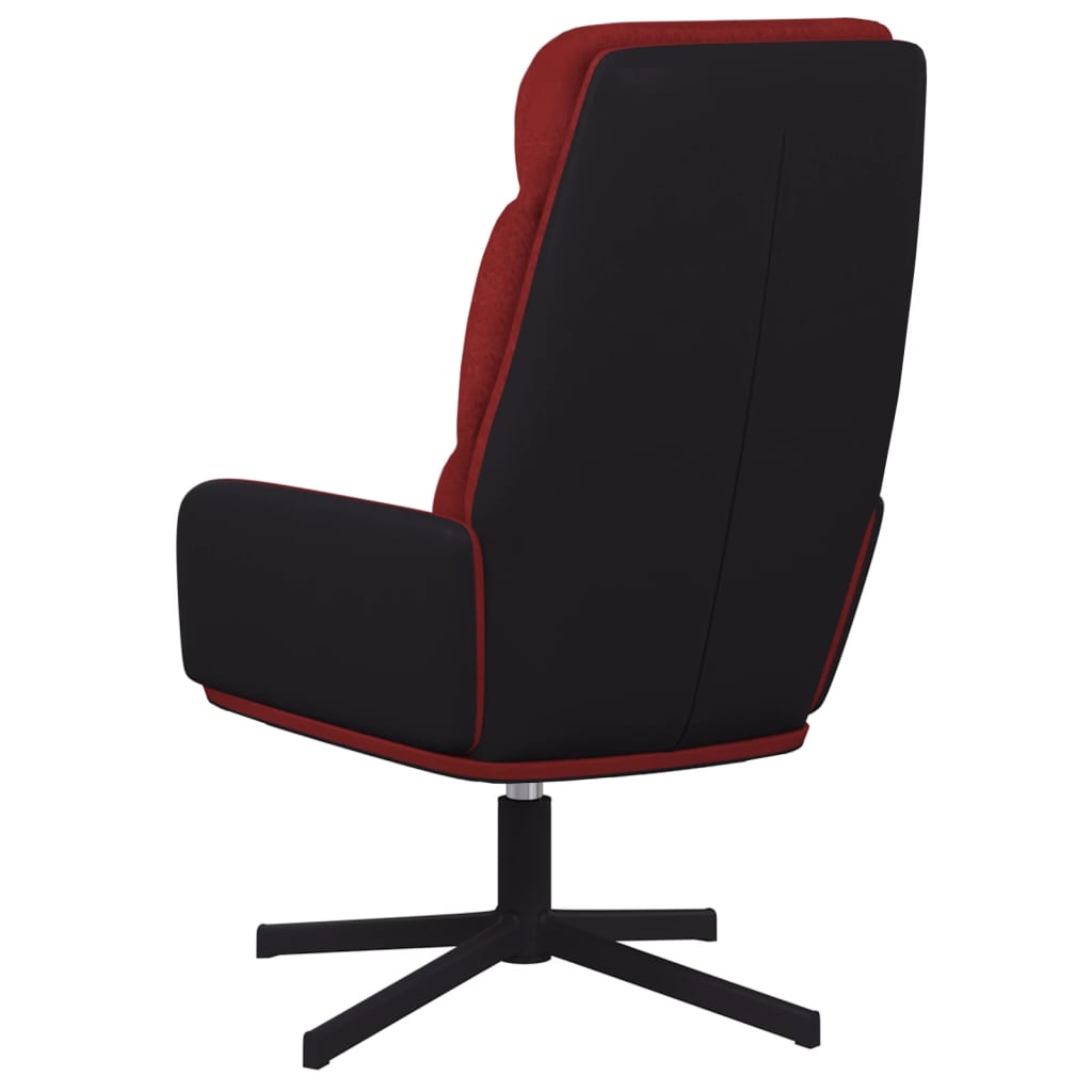 Fauteuil relax tissu rouge vin