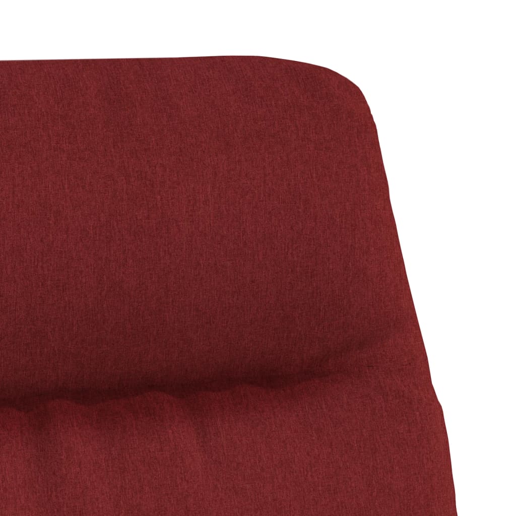 Fauteuil relax tissu rouge vin