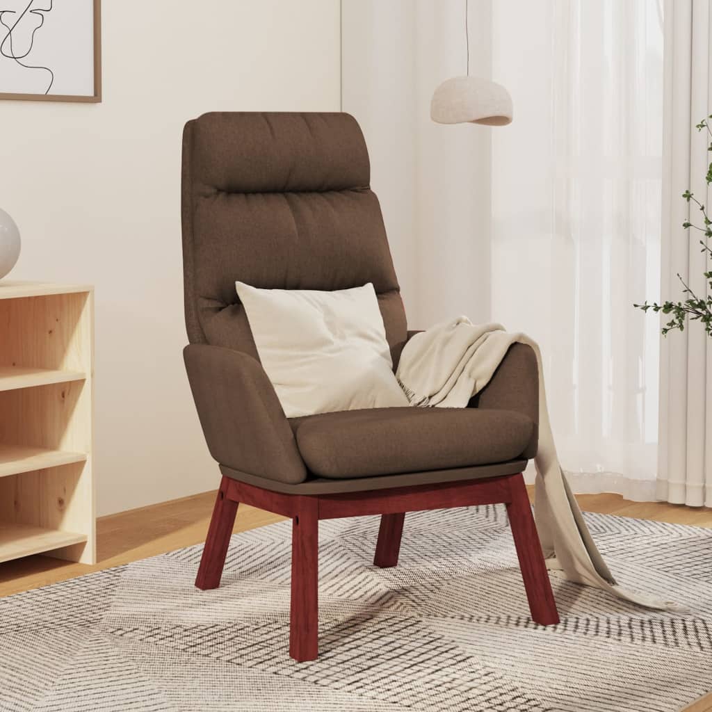 Fauteuil relax tissu marron