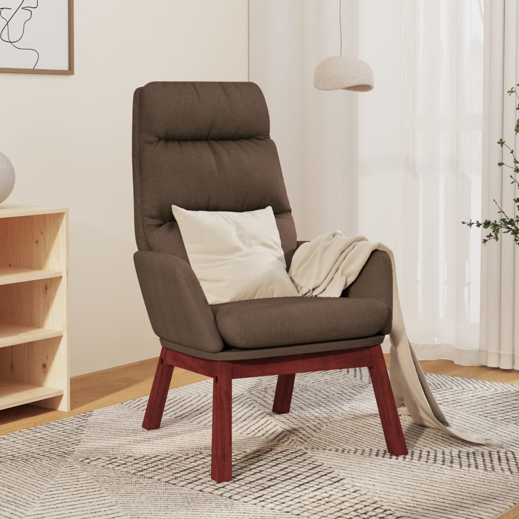 Fauteuil relax tissu marron