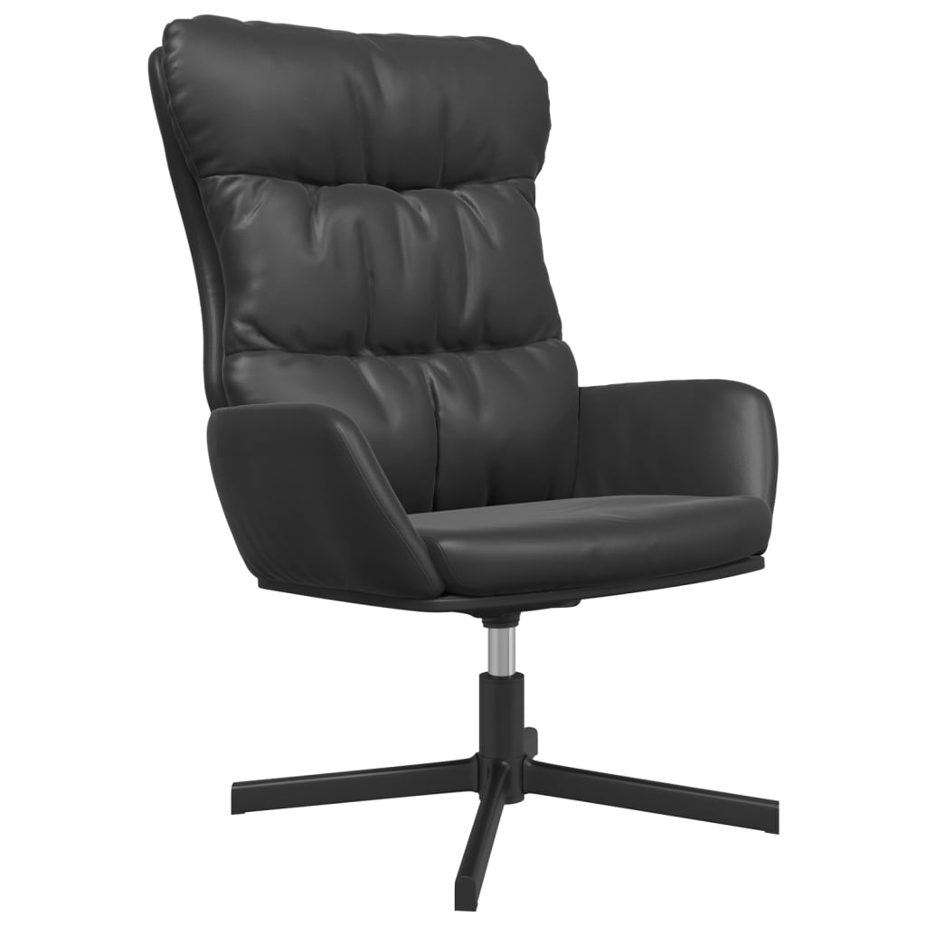 Fauteuil relax simili cuir noir