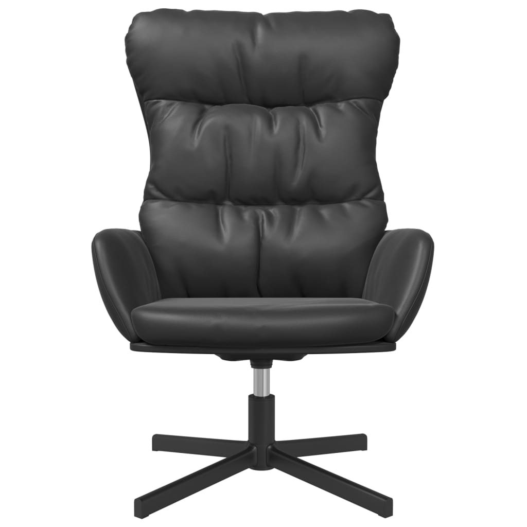 Fauteuil relax simili cuir noir