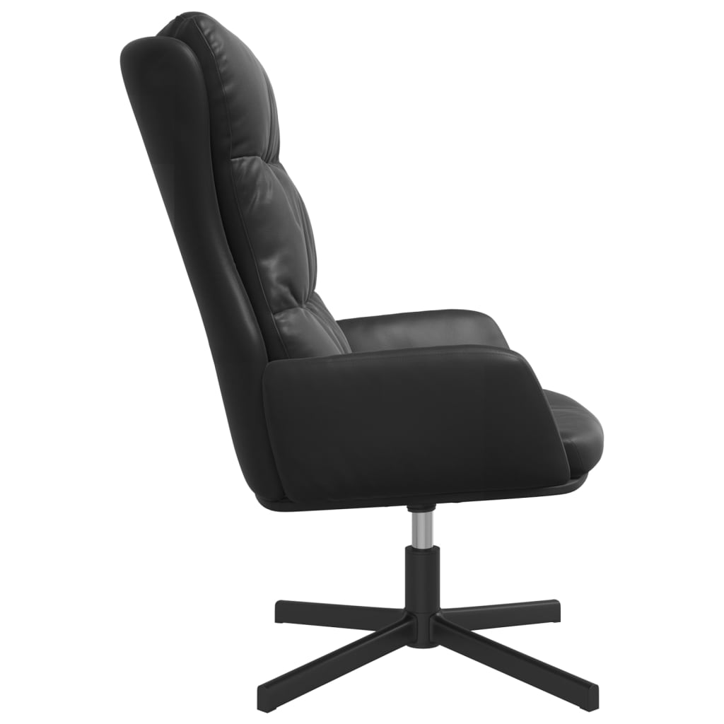 Fauteuil relax simili cuir noir