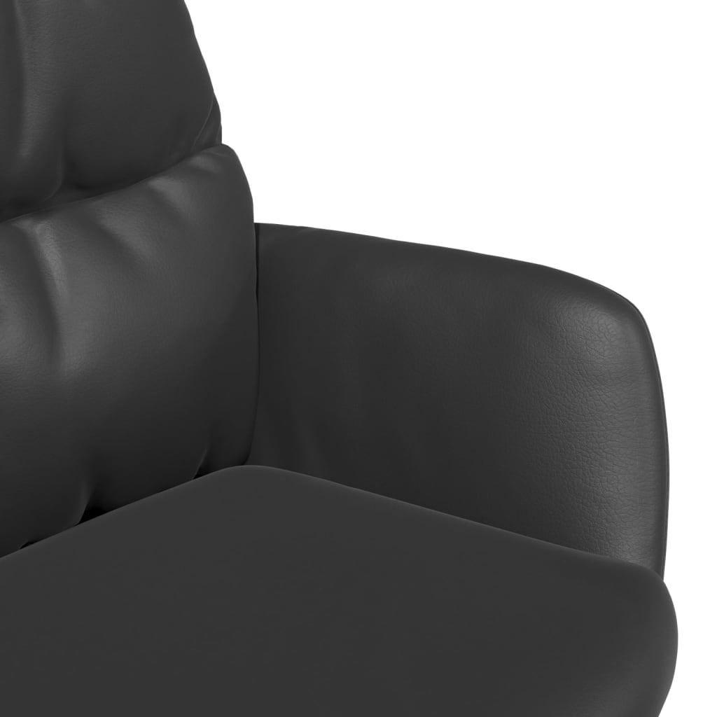 Fauteuil relax simili cuir noir